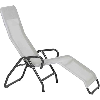 MFG 2603307 Bäderliege Pool3 Gestell grau, Bezug weiss