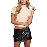 Women Fuzzy Crop Sweater Short Sleeve Cozy Fluffy Sweater Top Puff Sleeve Mohair Pullover Jumper