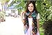 Kobwa(TM) Black Fashion Soft Paris Yarn With Flower Pattern Long Muffler Shawl Scarf Wraps +Kobwa's Keyring