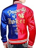 Harley Quinn Jacket in Red & Purple Satin Fabric (Large)