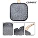 Carote Deep Square Grill Pan for Stove Top with Pour Spouts,Non-Stick Granite Coating from Switzerland,11-Inch,Black