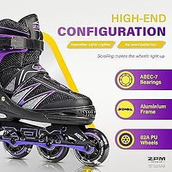 2PM SPORTS Girls Adjustable Inline Skates, Fun