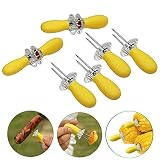 Ansuyai Corn Holders Forks Perfect For Hot Dog Meat Fruit Forks Kitchen BBQ Accessories(8 Pcs)