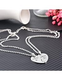 MJartoria BFF Collares para 2 Corazones Split Weirdo 1 Weirdo 2 Best Friends Forever Colgante Amistad Set