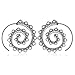 MengPa Fashion Bohemian Spiral Earrings Round Tribal Hoop Jewelry for Women (Black)