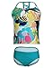 LEINASEN Two Piece Bathing Suits for Girls, Colorful Floral Printing T-Back Beach Tankini Swimsuits for Kids