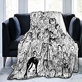 Anime Characters Super Soft Flannel Throw Blanket