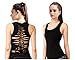 Women's Workout Yoga Crisscross Racerback Tank Tops with Build in Bra (L, Cut Out Black)