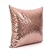Netlab-Pillowcover 18 Inch (45 cm) Europe Luxurious Sequin Pillow Cushion Cover Pillow Case (Rose Gold)
