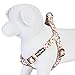 Blueberry Pet 9 Patterns Step-in Spring Scent Inspired Pink Rose Print Ivory Dog Harness, Chest Girth 16.5