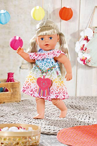 Zapf Creation BABY Born Puppenkleider - Modedesigner Kleidung - Regenbogen Leokleid – Bild 6