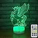 3D Night Light Lamp Unicorn Light-3D Illusion Night Light Remote Control-Night Light for Boys/Kids/Girls/Babies/Children Bedrooms Gifts for Holiday Birthday(Unicorn)