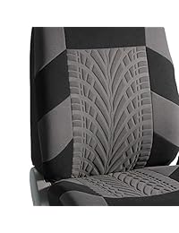 FH FB071102 Juego de 2 fundas de asiento para viaje, para airbag listo y trasero, se adapta a la mayoría de coches, camiones, SUV o furgoneta, Gris