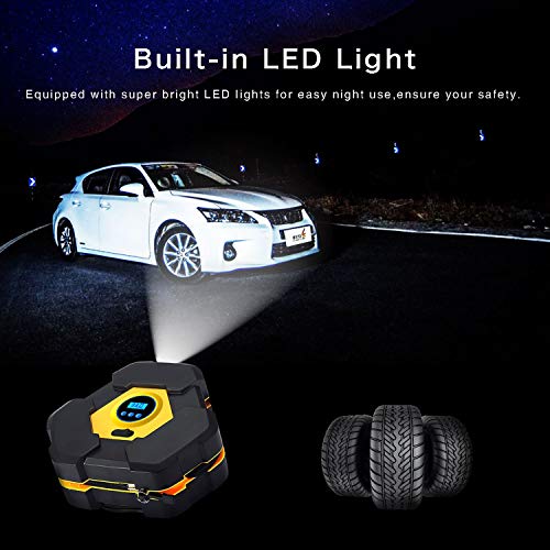 NOOX Portable Tire Inflator Air Compressor Tire Pump 12v for Car Semi Truck Bicycle Water Pool Toys Balls and Other Inflatables - G25