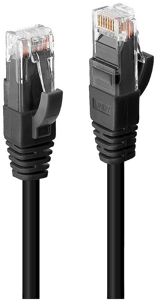 LINDY Cat.6 UTP Premium PatchCable, halogen black, 0,