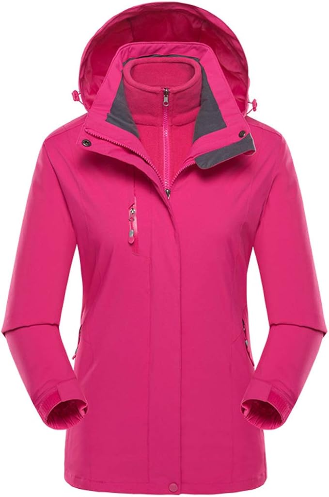 Damen Jacke Winddicht Wasserdicht Atmungsaktiv Warm