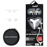 Azuki Anti-Radiation Air Tube Headphones– Blocks EMF for Radiation Free Comfort 3.5mm Stereo Air Tube Wired Earphone
