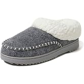Dearfoams womens Nyla Felted and Plaid Moc Toe Clog