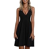 CATHY 2026 Womens Dress Sexy Sleeveless Summer Dresses V Neck Casual Wrap Sundress with Pockets S-2XL
