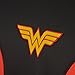 BDK Warner Bros DC Comics Wonder Woman Car Accessories Seat Covers - Front Car Seat Cover Includes Removable Head Cover & Matching Seat Belt Pads, Side Airbag Compatible, Universal Fit, Red & Black