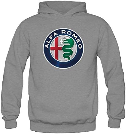 Women's ALFA ROMEO Logo Hoodies XXL Dark Grey