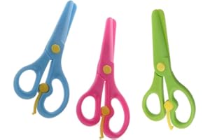 3 PCS Children Safety Scissors Set Preschool Training Scissors Art Craft Child-Safe Scissor DIY Pre-School Training Toys for 