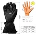 D&S Ski Gloves Men - Waterproof Warm Adult Cold Weather Winter Glove - Full Finger Gear - Perfect for Windproof,Snow,Snowboard,Snowmobile,Skiing,Snowboarding - Insert HIPOTEX Waterproof Bag (Black L)