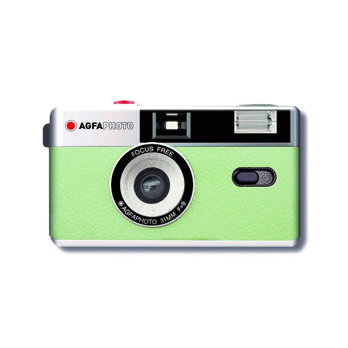 AgfaPhoto 35 mm Analog Camera – Compact, Easy-to-Use, Fixed Focus, Retro Style, Image Capture in Mint Green