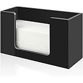 Wooden Paper Towel Dispenser Countertop Paper Towel Holder Counter for Bathroom Black Napkin Holder Kitchen Multifold Towels Dispenser C-fold Trifold Folded Hand Towels Holders for Bathroom Toilet