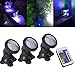 Pond Lights Remote Control Submersible Lamp [Set of 3] IP68 Underwater Aquarium Spotlight 36-LED Multi-color Decoration Landscape Lamp for Swimming Pool Fish Tank Fountain Water Rockery Grass Land