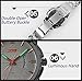 Men's Silver Stainless Steel Watch Analog Quartz Waterproof Business Watches with 40mm Case, Roman Numeral with Rose Gold and Luminous Pointer White Dial