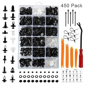 450 stuks bevestigingsclips deurbekleding, klemmen, bumperbevestiging, bekledingsklemmen, klinknagels met…