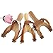 Ymkf Sqqr 4 Pack Hand-Carved Wooden slingshots with Great Handle Holds - Each Sling Shot is Hand Made and has a Burned Wood Look!