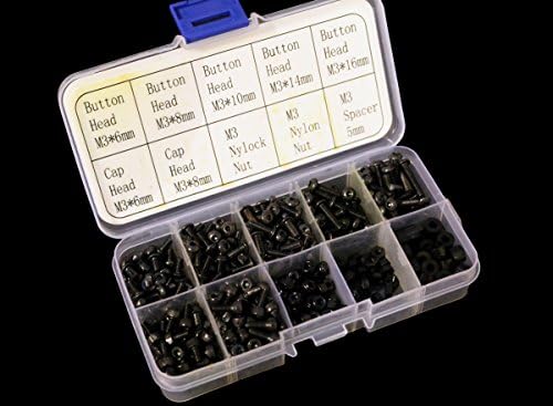 420 Piece Universal M3 Hardware kit by Ready Made RC - Bolts, nuts, spacers for hobbies, drones, RC planes, multirotors, quadcopters, airplanes