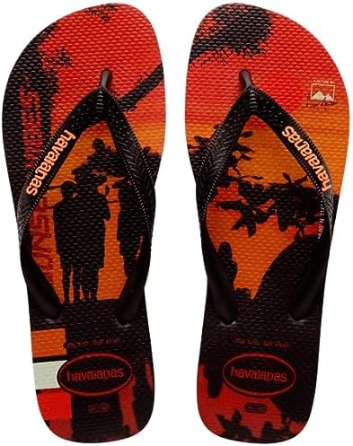 Havaianas Hype Flip Flops for Men, Size 37/38 EU, Black/Begonia