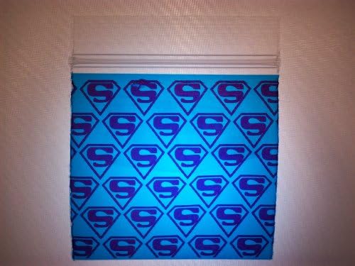 Printed Mini- Re-Sealable Bags/Baggies- 300 - 1 3/4" w X 1 3/4"h Superman