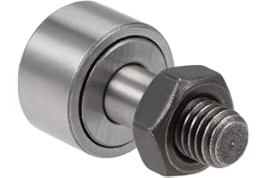 uxcell CF8 Cam Follower KR19 Needle Roller Bearing, 19mm Roller Diameter, 11mm Roller Width, M8 Standard Stud