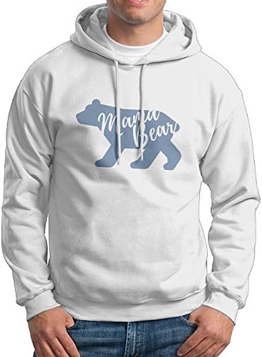 Nfas Cool Mama Bear Men's 100% Cotton Hooded Sweater White S
