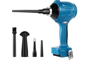 LINGYUE Compressed Air Duster for 18V MAKITA Battery,40000RPM Electric Air Duster, LED Light, 6 Multi-Use Accessories - Ideal for PC Keyboard, Car Electric Devices Cleaning (Battery Not Included) (blue)