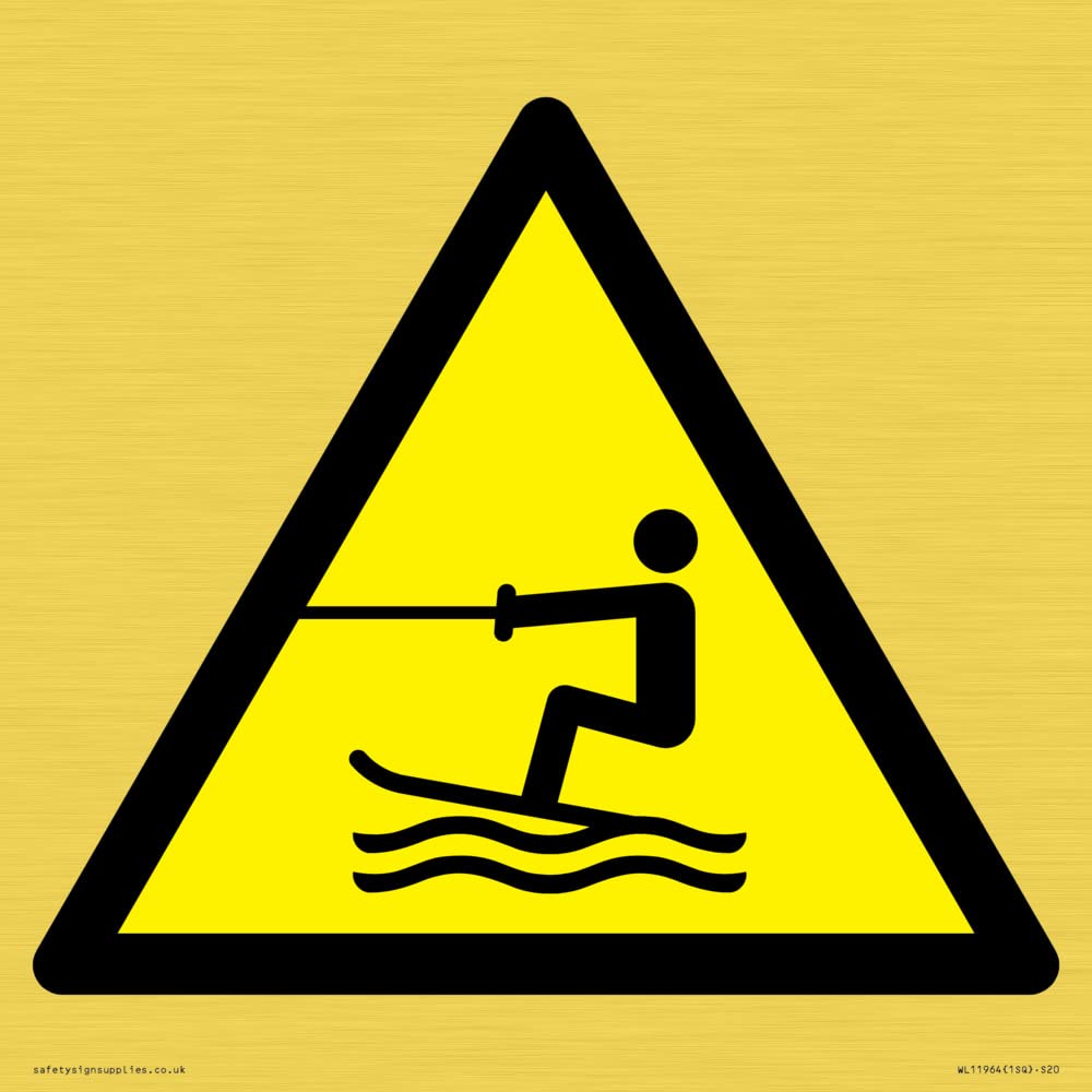 W045 Warning: Towed water activity area Sign - 200x200mm - S20