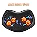 ElleSye Shiatsu Massage Pillow, Heat Therapy, 4 Nodes, Deep-Kneading Massager, for Neck, Shoulders, Back, Thighs, Legs, Home, Office, Car