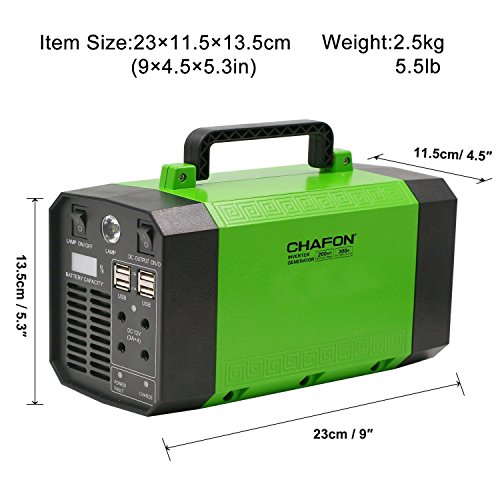 CHAFON [Upgraded] 200Wh Portable Generator Power Station Rechargeable