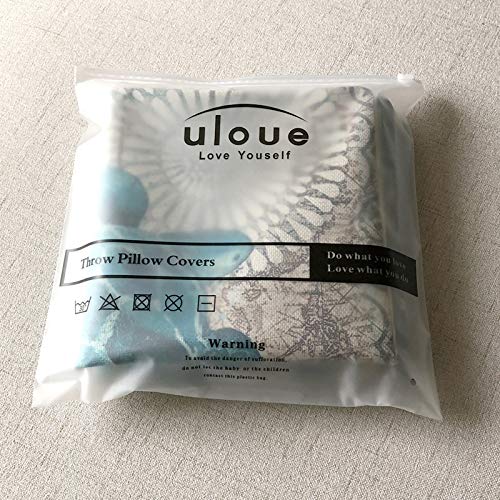 ULOVE LOVE YOURSELF Mediterranean Style Throw Pillow Case Sea Theme Decorative Square Cotton Linen Coastal Cushion Cover…