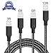 Lightning Cable,AOFU 4 Pack 3FT 6FT 6FT 10FT Nylon Braid Cord to USB Syncing iPhone Charger and Charging Cable,for iPhone 7/7 Plus/6/6 Plus/6s/6s Plus/5/5s/5c/SE and more(Black&White)