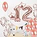 12th Birthday Decorations Party Supplies,12th Birthday Balloons Rose Gold,Number 12 Mylar Balloon,Latex Balloon Decoration,Sweet 12th Birthday for Photo Props