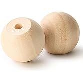 Pinehurst Crafts Unfinished Wood Ball Knobs, Perfect for Kitchen Cabinet Knobs, Furniture DIY, Dresser Drawer Pulls or Crafting, 1-Inch, Pack of 10 (BallKnob_1Inch)