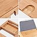 HEALIFTY Bathtub Tray - Craft Bamboo Bath Caddy Tray Retractable Bath Bridge Table Storage Rack Shelf Tablet Holder for Bed, Laptop, Reading