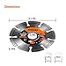 KSEIBI 641145 General Purpose 4 1/2 inch Dry Wet Cutting Grinding Diamond Saw Blade with 7/8 inch Arbor for Concrete Tile Stone Brick Masonry Angle Grinder Accessories