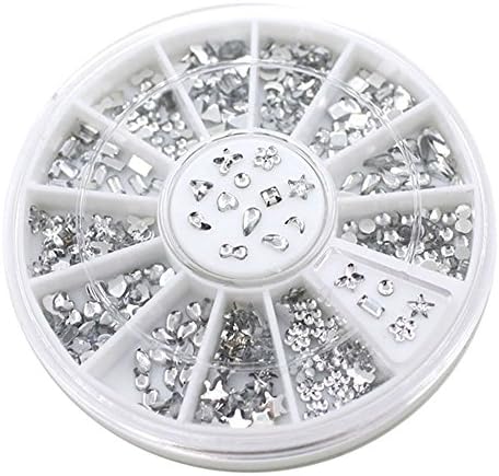 Queenpet Nail Art Decal Tips Glitters Stickers DIY Nail Tips (Transparent)