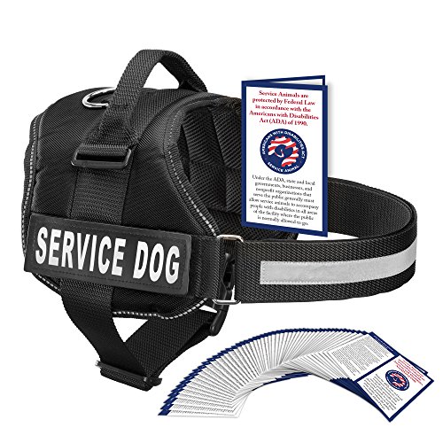 Service Dog Harness With Hook and Loop Straps and Handle | Available In 7 Sizes From XXS to XXL | Vest Features Reflective Patch and Comfortable Mesh Design